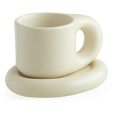 Wenshuo Chubby Funny Taza De Café, Taza Y Platillo Bonitos N