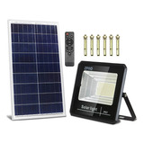 Foco Solar De 200 W Con Panel Solar Y Control Envío Gratis