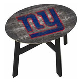 Mesa Auxiliar De Madera Envejecida New York Giants De Fa