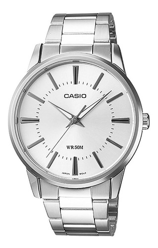 Reloj Casio Dama Ltp-1303d-7a Color De La Malla Plateado Color Del Bisel Plateado Color Del Fondo Plateado