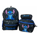 Mochila Lilo Stitch Costa Lancheira Térmica Estojo Envio Hj