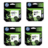 Kit Hp 662xl 1x Colorido E 3x Preto Original Cz106ab/cz105ab