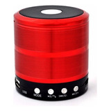 Caixinha De Som Bluetooth Sem Fio Portátil Radio Fm Cor Vermelho 110v/220v