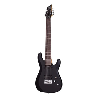 Guitarra Eléctrica Schecter Deluxe Negra 8 Cuerdas Satin Palo De Rosa | Meses sin interés
