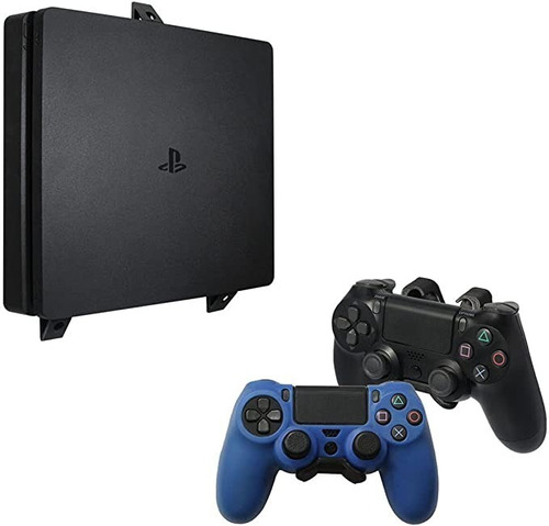 Kit Suporte De Parede Para Playstation 4 Slim E 2 Controles