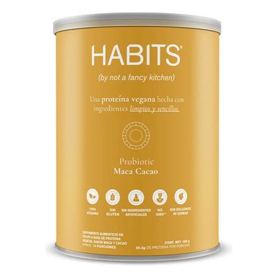 Proteína Vegana Habits Maca-Cacao 488g | MercadoLibre