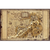 Mapa The Wizarding World Of Harry Potter 100x64cm Tela Pvc