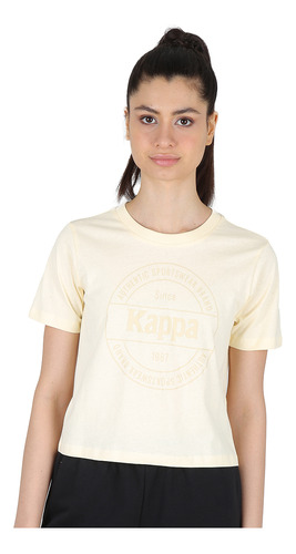 Remera Kappa Authentic Truks Mujer En Beige | Moov