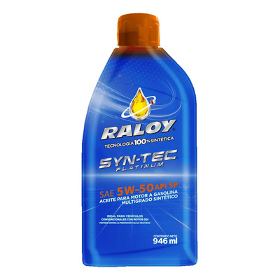 Aceite Raloy Sintetico Platinum 5w50 Api SP Gasolina Litro | MercadoLibre