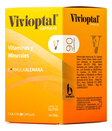 Suplemento En Cápsulas Bomuca  Vivioptal Vitaminas En Caja 90 Un