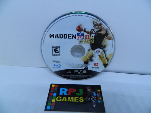 Madden Nfl 11 Midia Fisica P/ Ps3 - Loja Fisica Rj