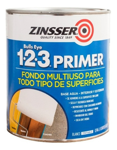 Fondo 123 Primer Zinsser | Fondo Multiuso | 1lt