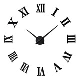 Reloj De Pared Madera Romano Gigante Deco 60x60 Cm