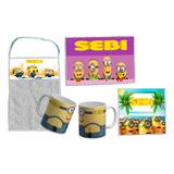 Set Jardin Toalla Mantelito Servilleta Taza Minions