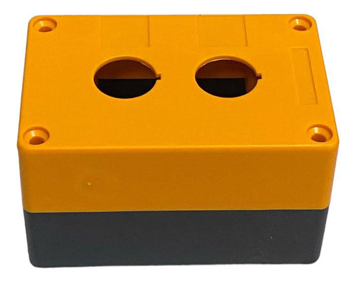 Caja Amarilla Botonera 2 Orificio De 22mm  Salm-02a    