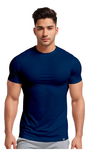 Camiseta Masculina Camisas Super Slim Voker Algodão Elastano