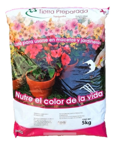 Tierra Preparada, Tierra Para Macetas Y Jardineras 5kg