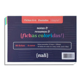 Fichas Coloridas 4x6 150g/m² Nalí Pautada,pontilhada,quad...