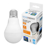 Lâmpada Bulbo Led Emergência 8w E27 Bivolt Branco Quente