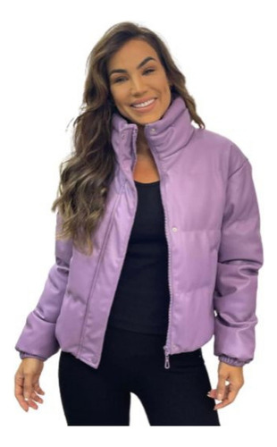 Jaqueta Feminina Puffer Courino Blogueira 