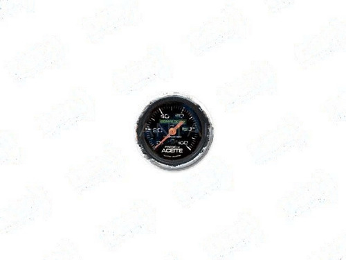Reloj Presion Aceite Competicion Fondo Negro 100psi D60mm