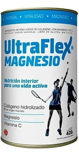 Magnesio Colágeno Hidrolizado En Polvo 420gr Ultraflex