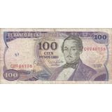 Colombia  100 Pesos Oro 1 De Enero De 1980 Letra C