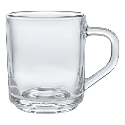 Juego 6 Tazas Vidrio Transparente Café Milano Cristar 229ml | Meses sin interés