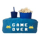 Almofada Porta Pipoca Azul Infantil Game Over