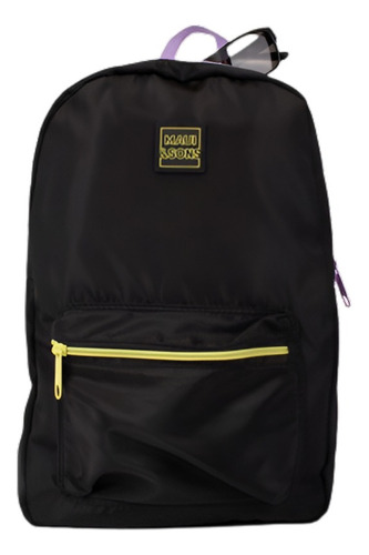 Mochila Liso Black Maui And Sons Mujer Escolar