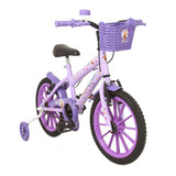 Bicicleta Infantil Aro 16 Free Action Kiss Lilás Tamanho Do Quadro Único