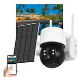 Câmera Segurança Full Hd Dome Energia Solar Wi-fi Chip 4g
