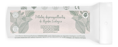 Pétalos Desmaquillantes Algodón Ecológico 100u - Greencare