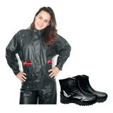 Traje Lluvia Motoquero Dama + Botas Touring Hifly *