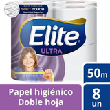 Papel Higiénico Elite Ultra Doble Hoja 8 Un (50 M)