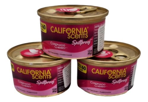 Set 3 Aromatizantes Auto California Scents Coronado Cherry