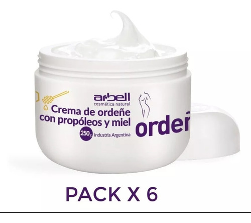 Pack X 6 Crema De Ordeñe Con Propóleos Y Miel Arbell