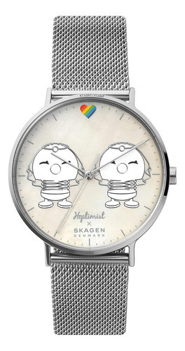 Skagen Womens Aaren Pride Brides Reloj De Malla De Acero Ino