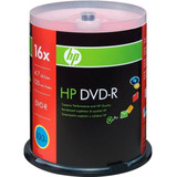 Pack 100 Unidades Dvd-r Hp 4.7gb 16x Logo