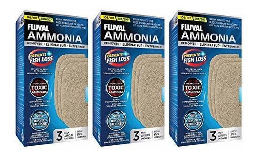 Fluval 9 Pack Of Ammonia Remover For 106-206 And 107-207 Aqu