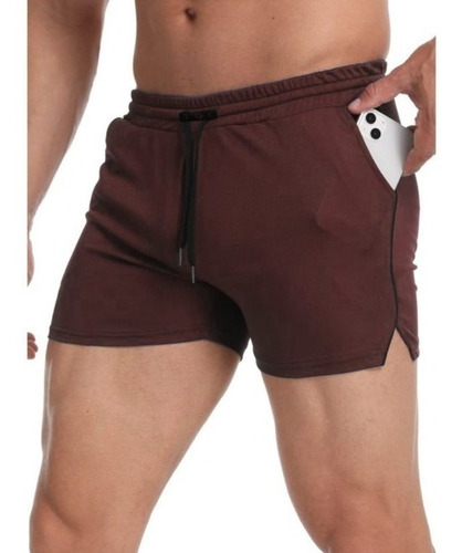 Pantaloneta, Con Abertura Laterales Short Corto Gym, Hombre 