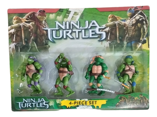 Muñecos Tortugas Ninjas Blister X 4 Personajes