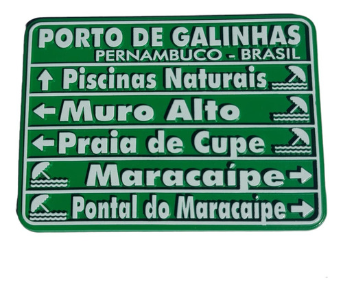 Imã De Geladeira Decorativo Emborrachado Porto De Galinhas