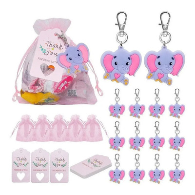 Llavero Elefante Niña Baby Shower Recuerdo Fiesta, 30 Unidad | Meses sin interés