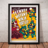 Cuadro Cartoons - Tortugas Ninja - Retro Vintage - Cartel