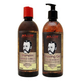 Kit Shampoo Cabelo Bigode + Shaving Gel Salles Profissional 