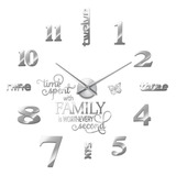 Junkin Reloj De Pared Grande 3d Sin Marco, Decoracin Modern