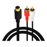 Cable Divisor Mini Din A Rca, Chapado En Oro De 4 Pines