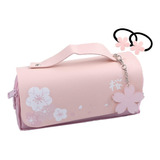 Jellyea Kawaii Cherry Blossom Pencil Bag Pink Sweet Pencil