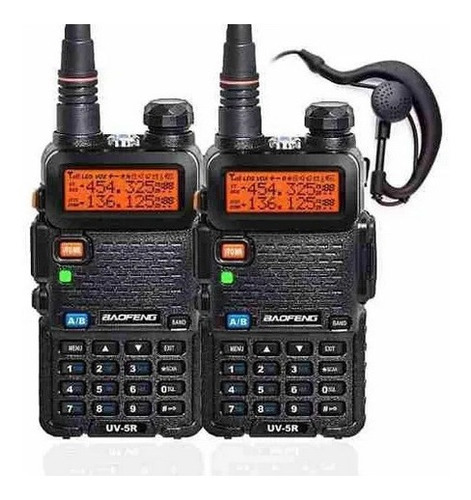  6 Rádios  Comunicador Ht Dual Band Airsoft Uv-5r Fm Fone